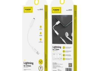 FONENG adapter BM20 Lightning – JACK 3.5MM 0.1M White